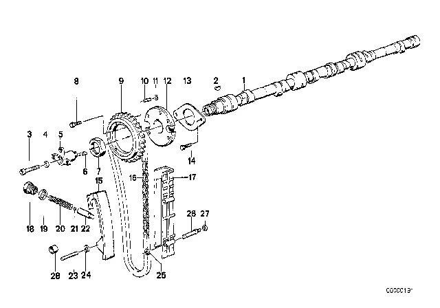 11311716987 BMW Приводная цепь EINFACHKETTE BMW 3' E21, E30, 5' E12, E28, E34, 6' E24, 7' E23, E32 (фото 2)