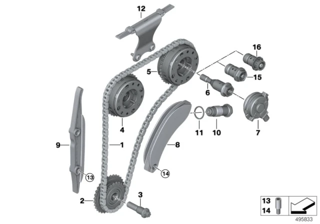 11 31 7 617 489 BMW Направляющая BMW 1' F20 LCI, F21, 2' F22, F23, F45 Active Tourer, F46 Gran, 3' F30, F (фото 1)