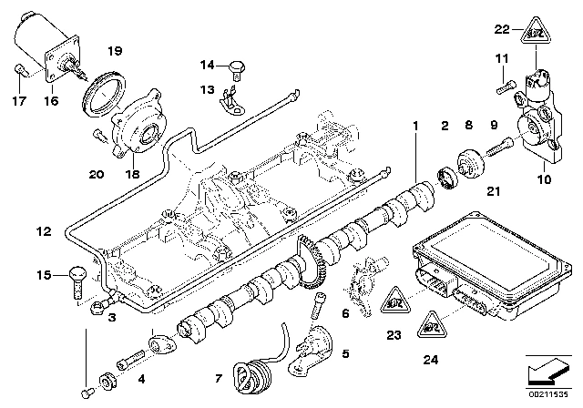 11 37 7 527 017 BMW Датчик эксцентрикового вала BMW 5' E60, LCI, E61, 6' E63, E64, 7' E65, E66, E67, Phan (фото 1)