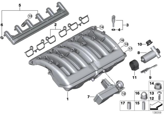 11611436631 BMW Комплект профильных прокладок BMW 3' E46, 5' E39, E60, E61, 7' E38, E65, E66, X3 E83, (фото 5)