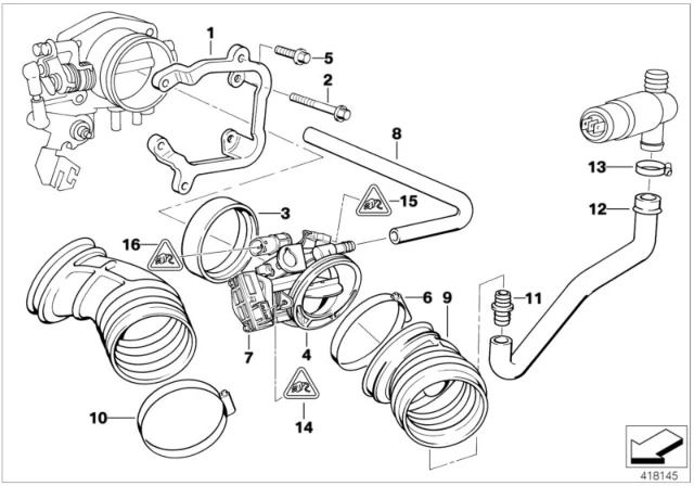 13411435781 BMW Фасонный шланг ASC+T BMW 3' E36, Z3 (фото 6)