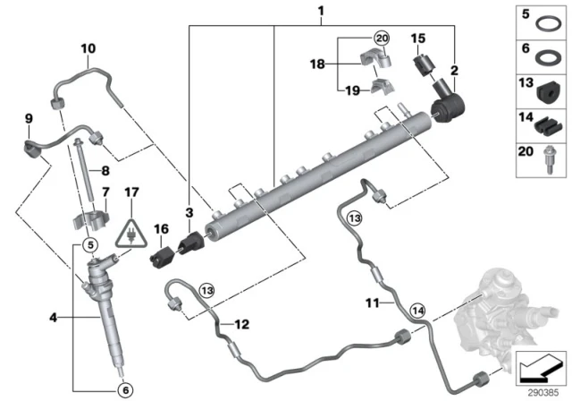 13 53 8 577 623 BMW Датчик давления BMW 1' E81, E82, E87 LCI, E88, F20, F21, 2' F22, F23, F45 Active Tour (фото 2)