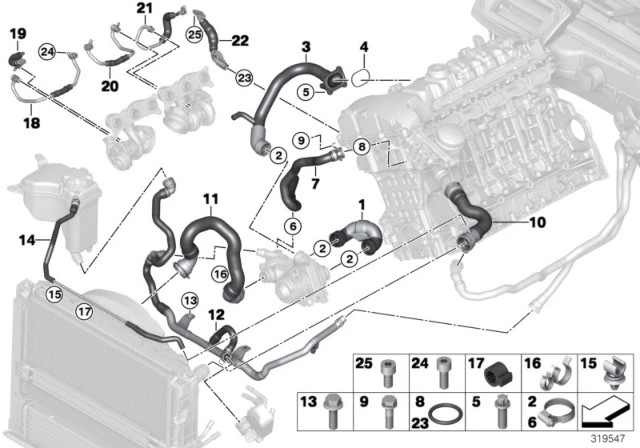 17127565094 BMW Вентил. трубопровод радиатора вверху BMW 1' E82, E88, 3' E90, LCI, E91, E92, E93, X1 (фото 6)