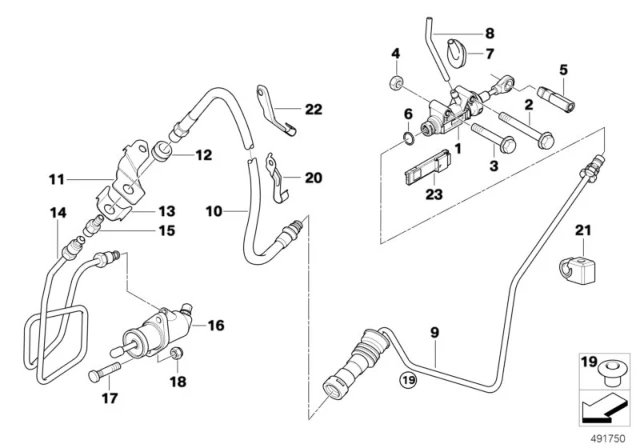 21526785964 BMW Исполнительный цилиндр привода сцепления D=22.20MM BMW 1' E81, E82, E87, LCI, E88, 3' (фото 6)