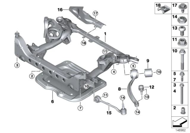 31 12 6 768 988 BMW Шарнир направляющей сист. подвески колес 3' e90, lci, e91, e92, x1 e84 (фото 2)