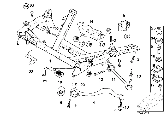 31129068753 BMW Комплект резинометаллич. шарниров тяги BMW 5' E39, Z8 E52 (фото 2)