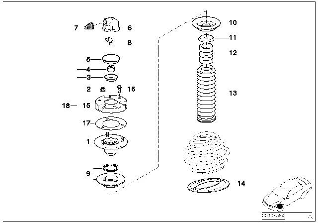 31331124449 BMW Дополнительный амортизатор Пд BMW 3' E30, E36, 5' E28, E34, E39, 6' E24, 7' E32, E38, (фото 2)