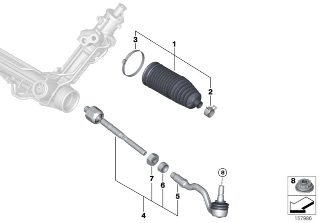 32 10 6 779 622 BMW Ремонтный комплект гофрированного кожуха BMW MS Motorsport, X5 E70, LCI, F15, X6 E71, (фото 2)