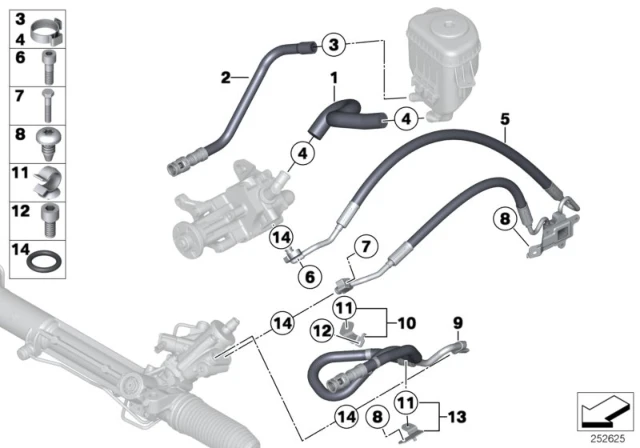 32 41 6 794 468 BMW 32416794468 Aw Эластичный шланг BMW 5' F07 GT, LCI, F10, F11, 6' F06 Gran Coupe, F12, F13, 7' F01 (фото 2)