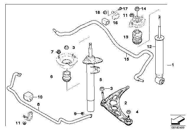 3350 2290 348 BMW Ремкомплект защитной трубки доп. пружины BMW 3' E36, E46, Classic Motorsport (фото 2)