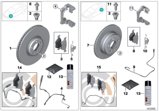 34 10 6 894 384 BMW Тормозной диск BMW (фото 2)