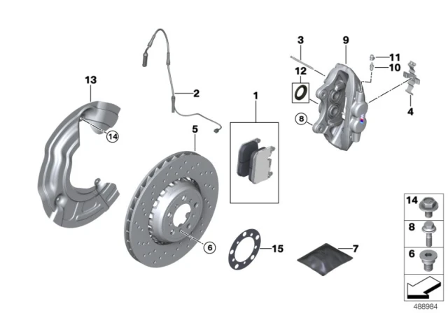 34 11 2 284 869 BMW Тормозные колодки дисковые BMW (фото 8)