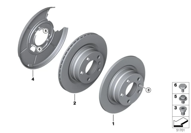 34211166107 BMW Защитный кожух Л BMW 3' E46, X3 E83, LCI (фото 2)