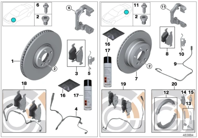 34 21 2 413 041 BMW Тормозные колодки дисковые BMW (фото 1)