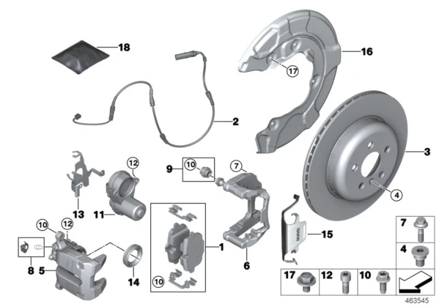 34216896975 BMW Тормозные колодки дисковые BMW 34 21 6 896 975 (фото 2)