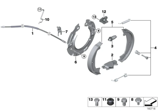 34406769368 BMW Трос стояночного тормоза BMW 3' E90, LCI, E91, E92, E93, (фото 2)