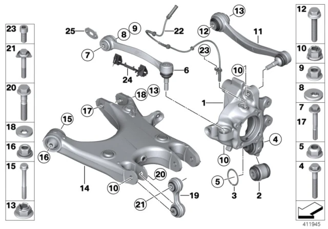 34526784901 BMW Импульсный датчик DSC Зд BMW 5' F10, LCI, F18, 6' F06 Gran Coupe, F12, F13, (фото 2)