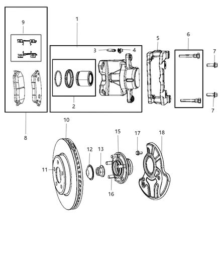 5174001AC CHRYSLER Колодки тормозные дисковые керамик (фото 6)