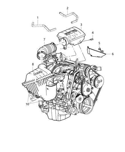 5018777AA CHRYSLER Фильтр воздушный 5018777aa (фото 2)