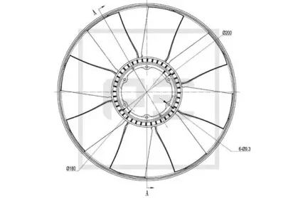020.219-00A PE AUTOMOTIVE Рабочее колесо вентилятора (фото 1)