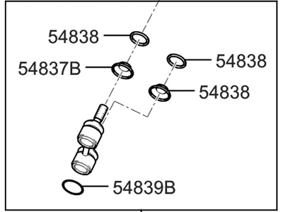 548302D000 HYUNDAI/KIA/MOBIS Стойка стабилизатора переднего (hmc) snt2,3/xd (фото 1)