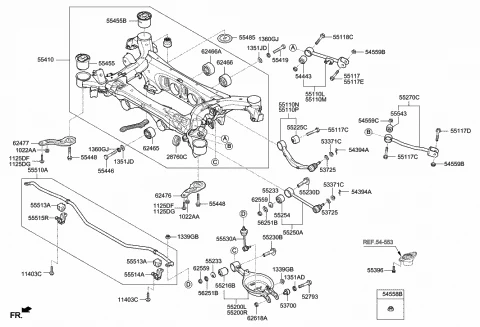 55530-3M000 HYUNDAI/KIA/MOBIS Стойка стабилизатора заднего (фото 6)