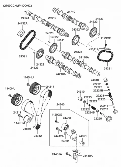 2431239800 HYUNDAI/KIA/MOBIS Ремень грм hyundai (фото 5)