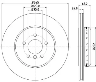 MDCB2586 MINTEX Тормозной диск (фото 1)