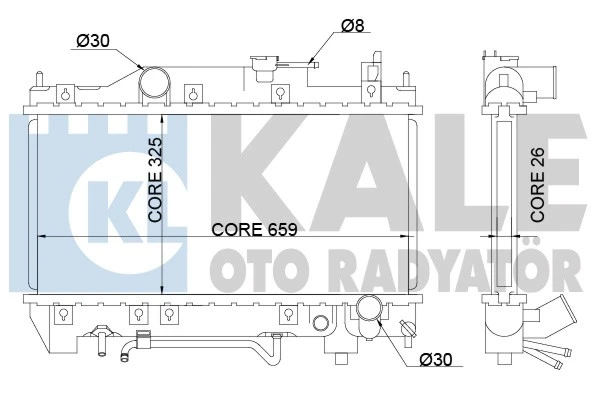 342190 KALE Радиатор системы охлаждения двигателя 342190 (фото 1)