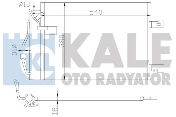 380900 KALE Радиатор кондиционера (конденсатор) 380900 (фото 1)