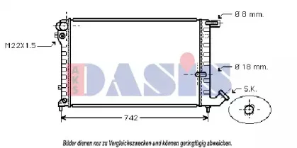060011N AKS DASIS Радиатор охлаждения двигателя (фото 1)