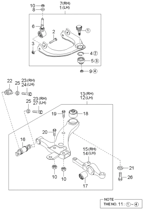 545003F000 HYUNDAI/KIA/MOBIS Рычаг нижний левый kia (фото 4)