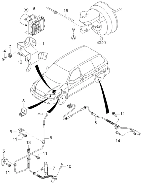 0K553-43-712B HYUNDAI/KIA/MOBIS Датчик abs 0k553-43-712b (фото 2)