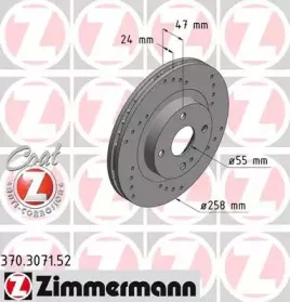 370.3071.52 ZIMMERMANN Тормозной диск (фото 1)