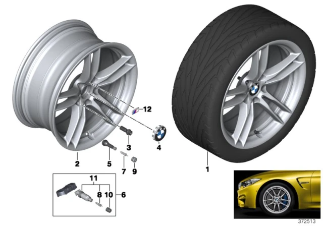 36 10 6 798 872 MINI Датчик частоты вращения колеса, контроль давления в шинах (фото 1)