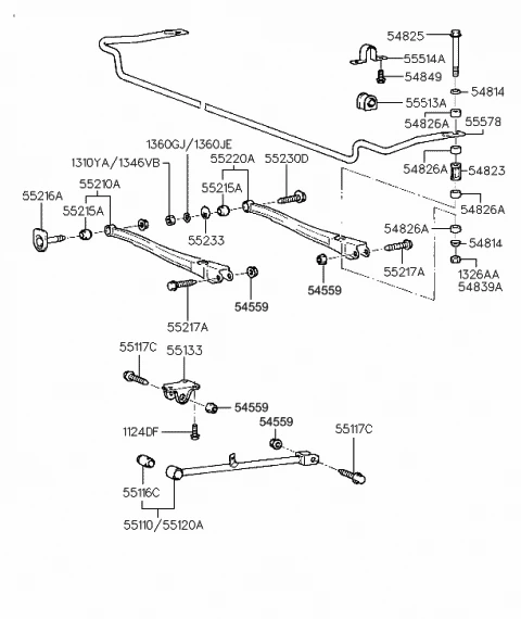 5551322010 HYUNDAI/KIA/MOBIS Втулка стабилизатора заднего hyundai accent 96> (фото 2)