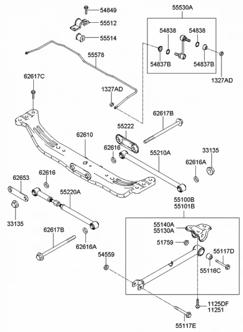 5553029300 HYUNDAI/KIA/MOBIS Стойка стабилизатора заднего hyundai elantra 01> (фото 5)