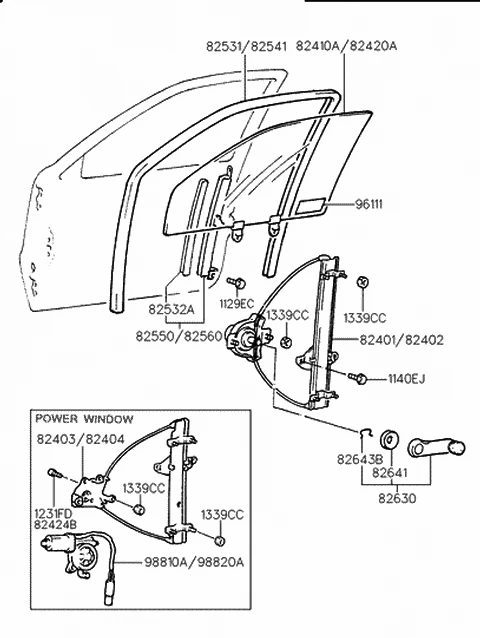 8240122000 HYUNDAI/KIA/MOBIS Стеклоподъемник 8240122000 (фото 2)