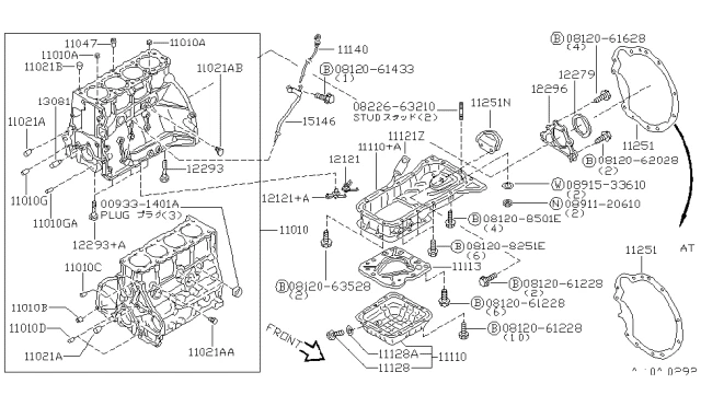 122792B500 NISSAN Sealoilcrankshaft rear сальник коленвала задний (фото 6)