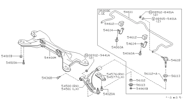 5461260Y00 NISSAN Втулка стабилизатора bushing stabilizer (фото 3)