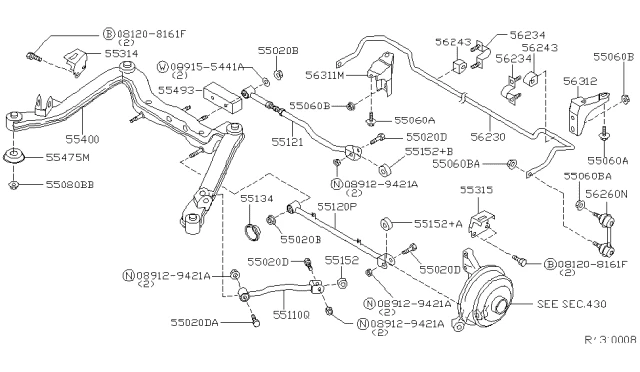 56261-0Z800 NISSAN Стойка стабилизатора avantech (фото 3)