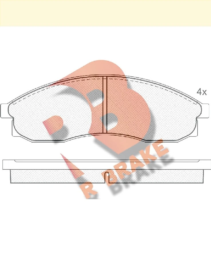 RB1147 R BRAKE Комплект тормозных колодок, дисковый тормоз (фото 1)