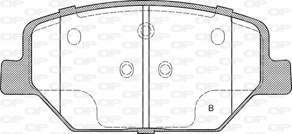 BPA1631.02 OPEN PARTS Комплект тормозных колодок, дисковый тормоз (фото 2)