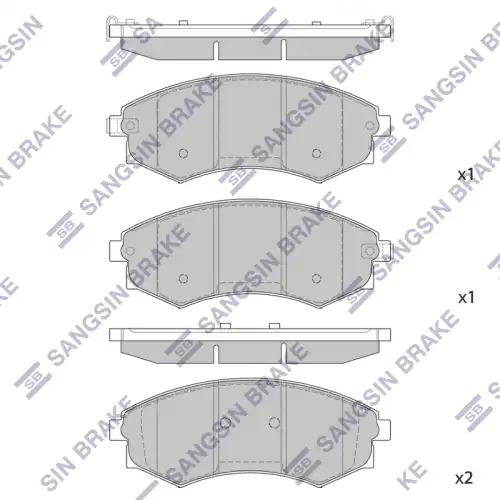 SP1111 SANGSIN 318 92 колодки диск.пер. hyundai sonata 99-00 (фото 1)