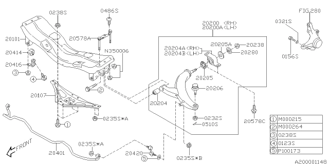 20204FE010 SUBARU Сайлентблок (фото 3)