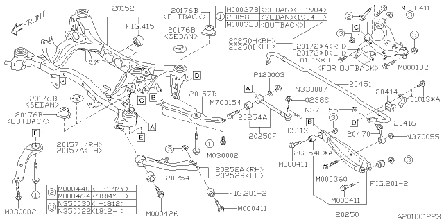 20470-AJ000 SUBARU Стойка стабилизатора заднего 08- 20470aj000 (фото 6)