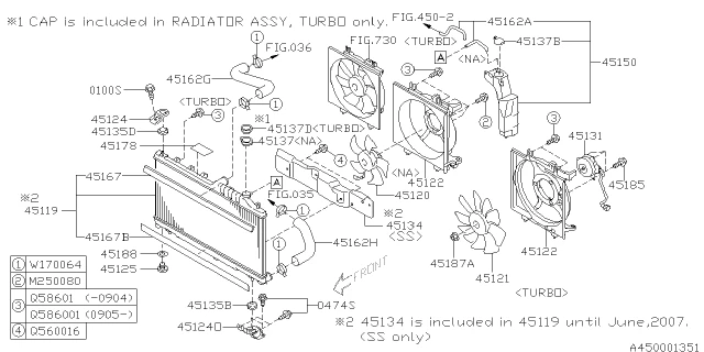 45119FG040 SUBARU Радиатор. охлаждения. двигателя. (фото 3)