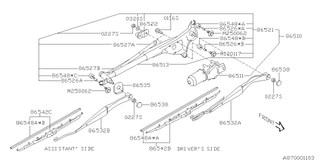 86542AE220 SUBARU Щетка стеклоочистителя subaru (фото 6)