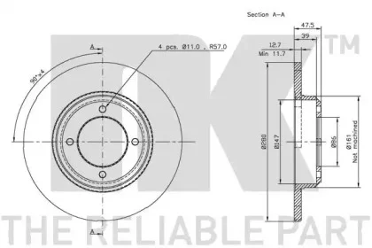 204103 NK Тормозной диск (фото 2)