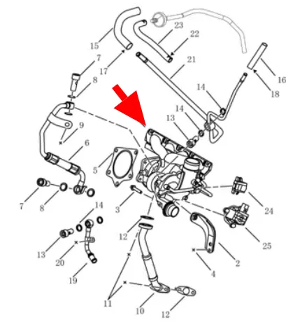 2034012900 GEELY Турбина в сборе (фото 1)